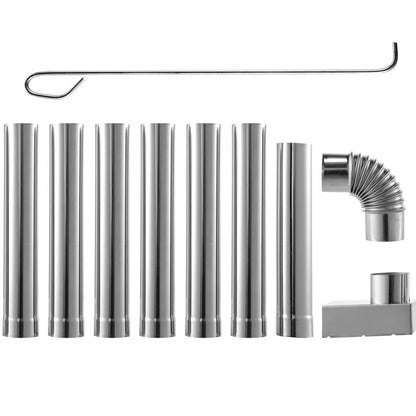 010322189216 - 113-Inch Stainless Steel Wood Stove for Tents & Sheds