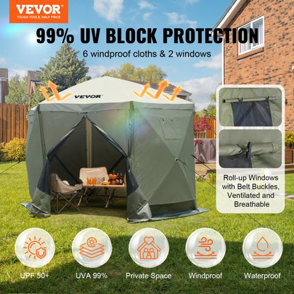 120918 - 10x10FT Waterproof Gazebo Tent for 6 People, Easy Pop-Up