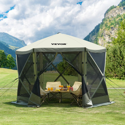 120918 - 10x10FT Waterproof Gazebo Tent for 6 People, Easy Pop-Up
