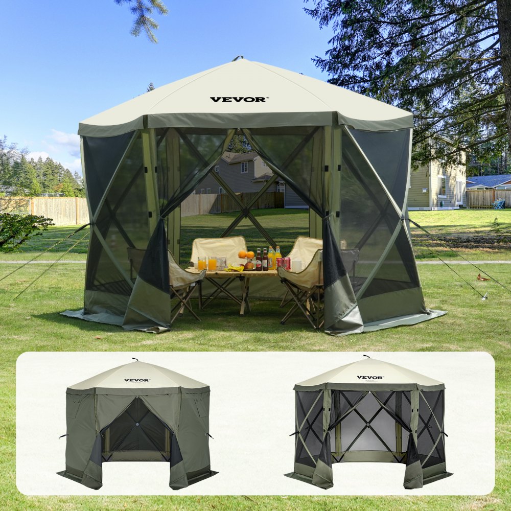 120918 - 10x10FT Waterproof Gazebo Tent for 6 People, Easy Pop-Up