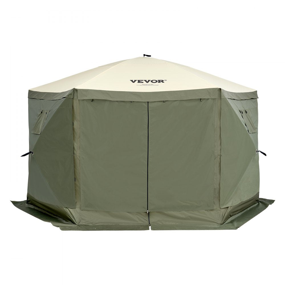 120921 - Spacious 6-Sided Pop-Up Gazebo for 8, Easy Setup Canopy