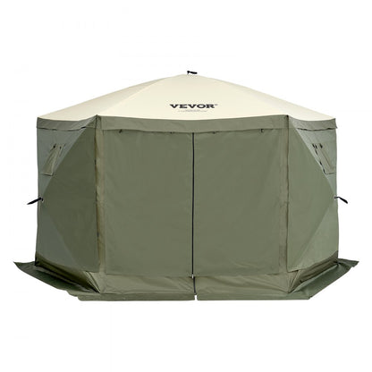 120921 - Spacious 6-Sided Pop-Up Gazebo for 8, Easy Setup Canopy