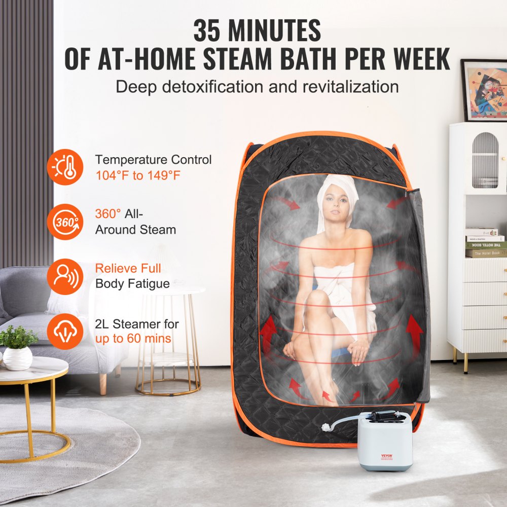 ML-6066-U - Compact Portable Steam Sauna Tent with Adjustable Heat & Timer