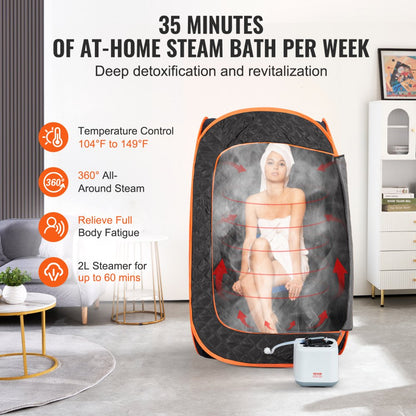 ML-6066-U - Compact Portable Steam Sauna Tent with Adjustable Heat & Timer