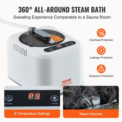 ML-6066-U - Compact Portable Steam Sauna Tent with Adjustable Heat & Timer