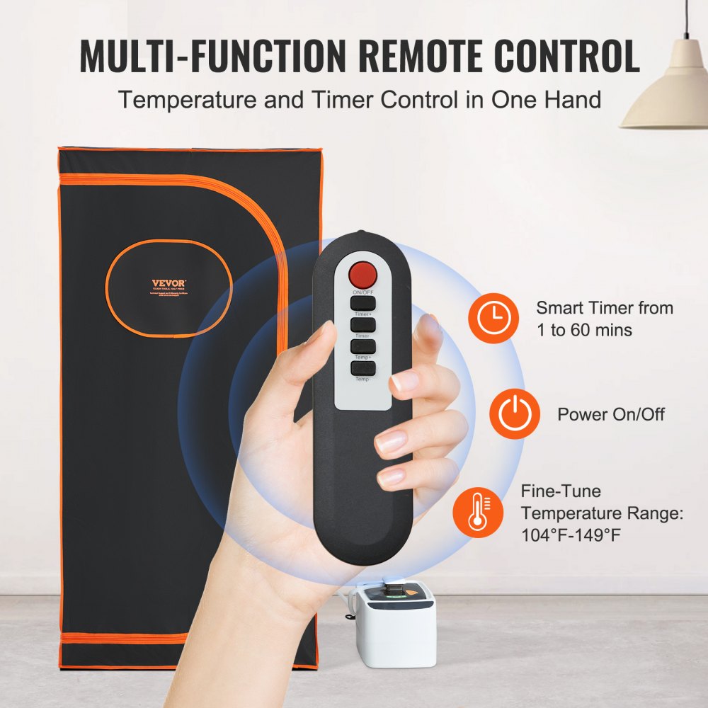 ML-6069-U - VEVOR Portable Full-Size Steam Sauna Tent with Skylight