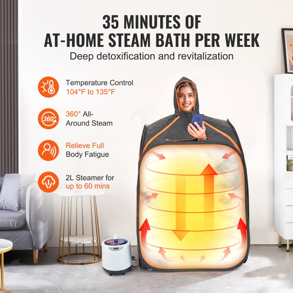 TY-XZ07 - VEVOR Portable Steam Sauna Tent for Relaxation and Detox Therapy