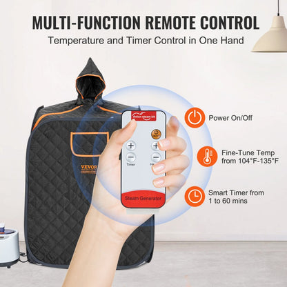 TY-XZ07 - VEVOR Portable Steam Sauna Tent for Relaxation and Detox Therapy