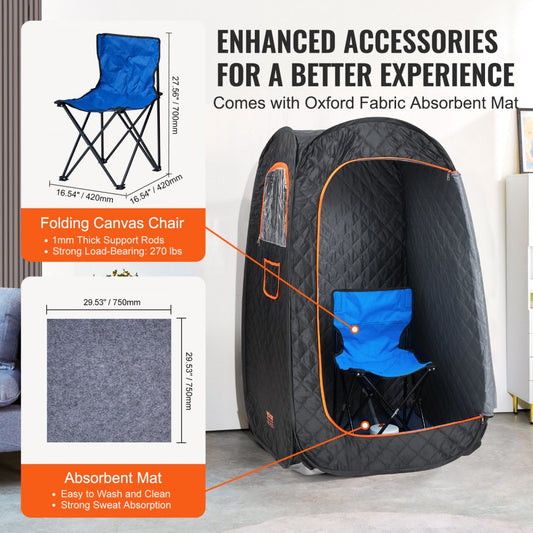 TY-XZ07 - VEVOR Personal Steam Sauna Tent for Relaxation & Detox Therapy