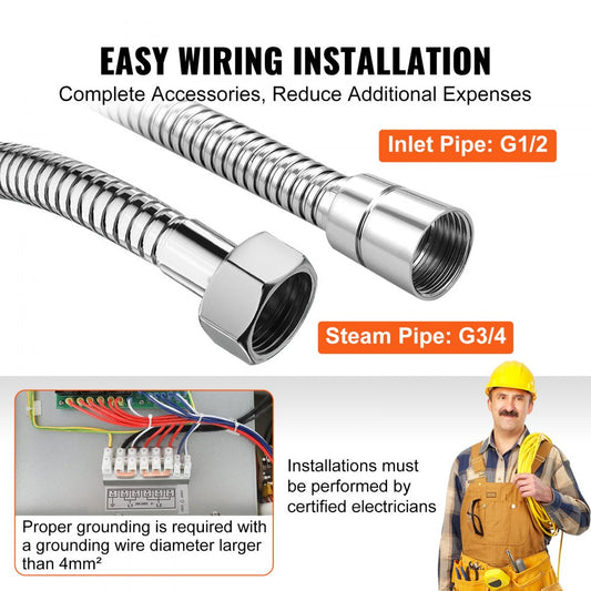 DO-150 - 15 kW Steam Shower Generator for Up to 530 cu ft Spas