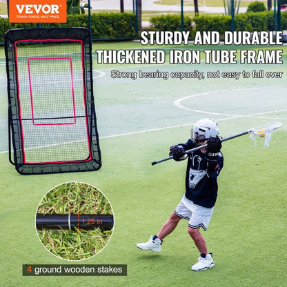 JH-401 - 4x7 ft VEVOR Lacrosse Rebounder for Skill Training