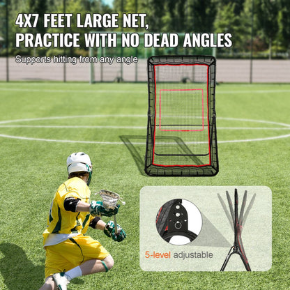 JH-401 - 4x7 ft VEVOR Lacrosse Rebounder for Skill Training