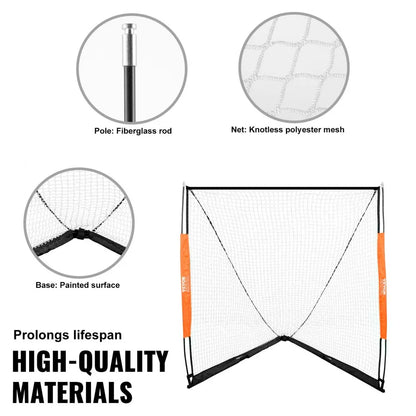 YC-SS-LCN005 - 6' Portable Lacrosse Goal with Easy Assembly and Storage Bag