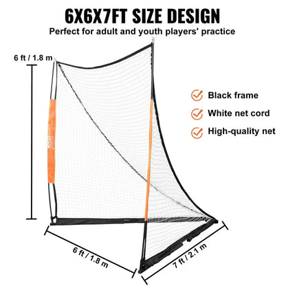 YC-SS-LCN005 - 6' Portable Lacrosse Goal with Easy Assembly and Storage Bag