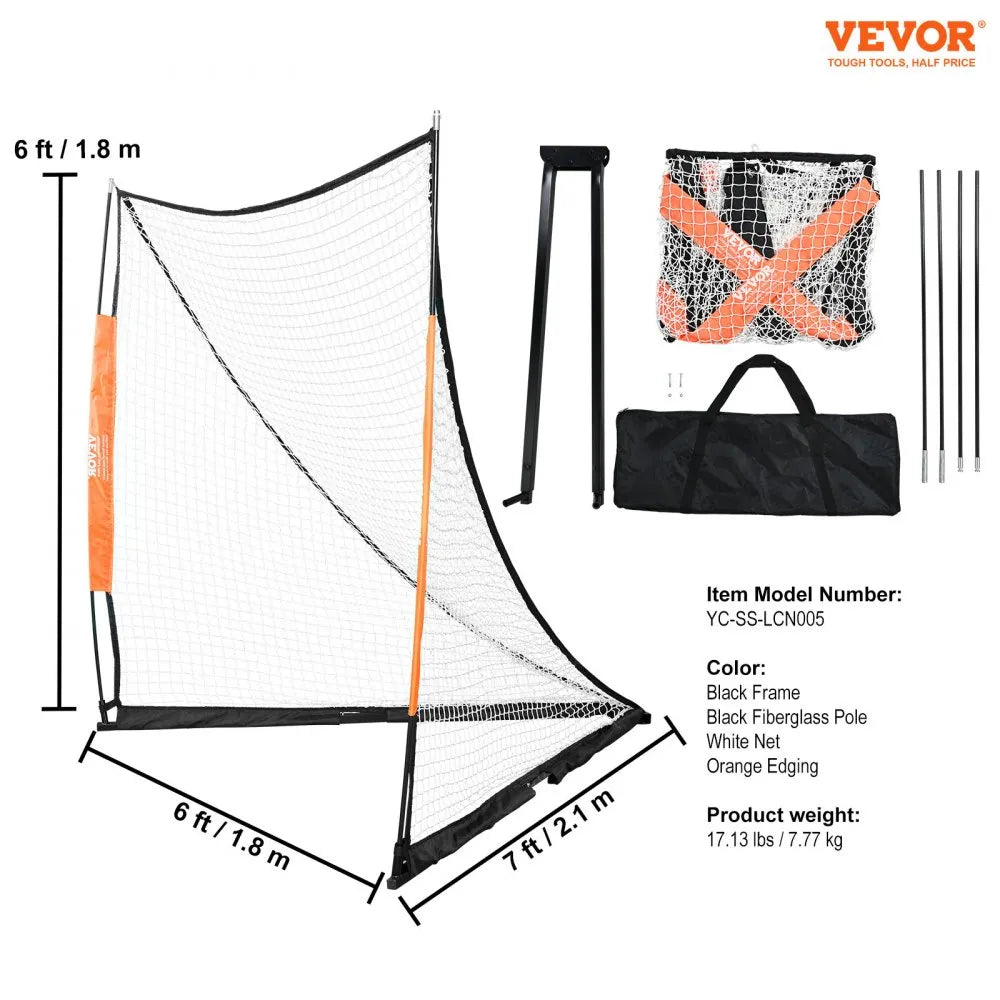YC-SS-LCN005 - 6' Portable Lacrosse Goal with Easy Assembly and Storage Bag