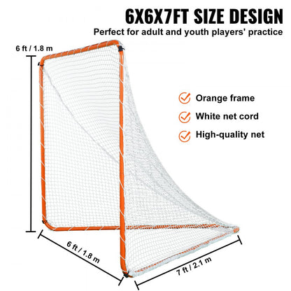 YC-SS-LCN002 - Portable 6' Lacrosse Goal with Steel Frame and Storage Bag