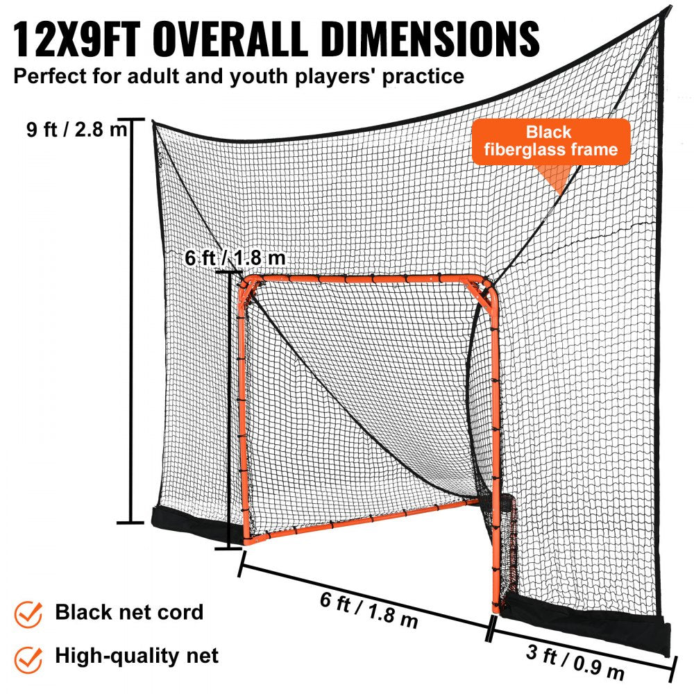 YC-SS-LCN004 - 12' x 9' Lacrosse Goal Backstop for Training Precision