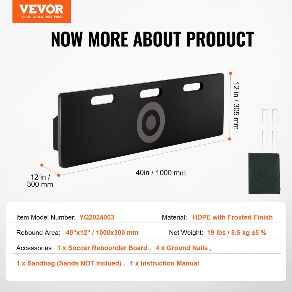 YQ2024003 - 42" Portable Soccer Rebounder with Adjustable Angles and Stability Features