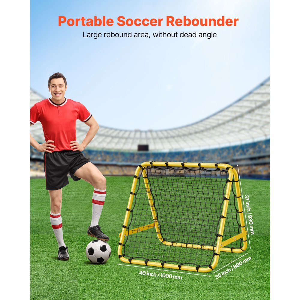 ZQHTW100 - Adjustable Dual-Sided Soccer Rebounder Net for Versatile Training