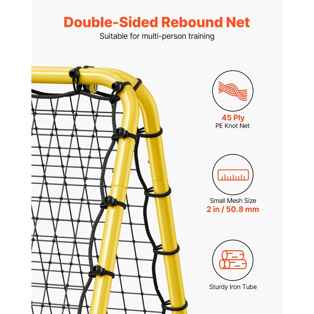 ZQHTW100 - Adjustable Dual-Sided Soccer Rebounder Net for Versatile Training
