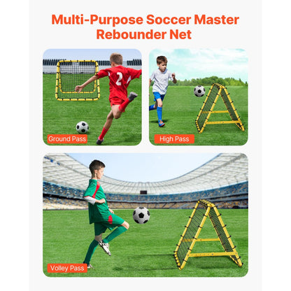 ZQHTW100 - Adjustable Dual-Sided Soccer Rebounder Net for Versatile Training