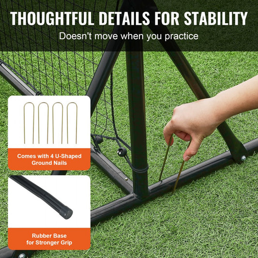 XH-03 - 12x6FT Durable Soccer Rebounder Net for Training