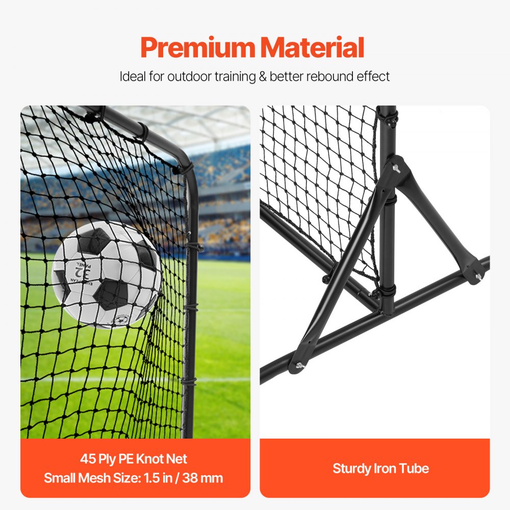 ZQHTW6x4 - Portable Double-Sided Soccer Rebounder Net for Training Sessions