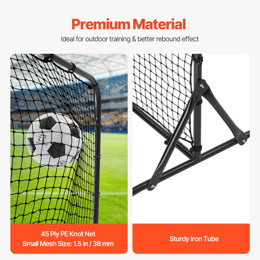 ZQHTW6x4 - Portable Double-Sided Soccer Rebounder Net for Training Sessions