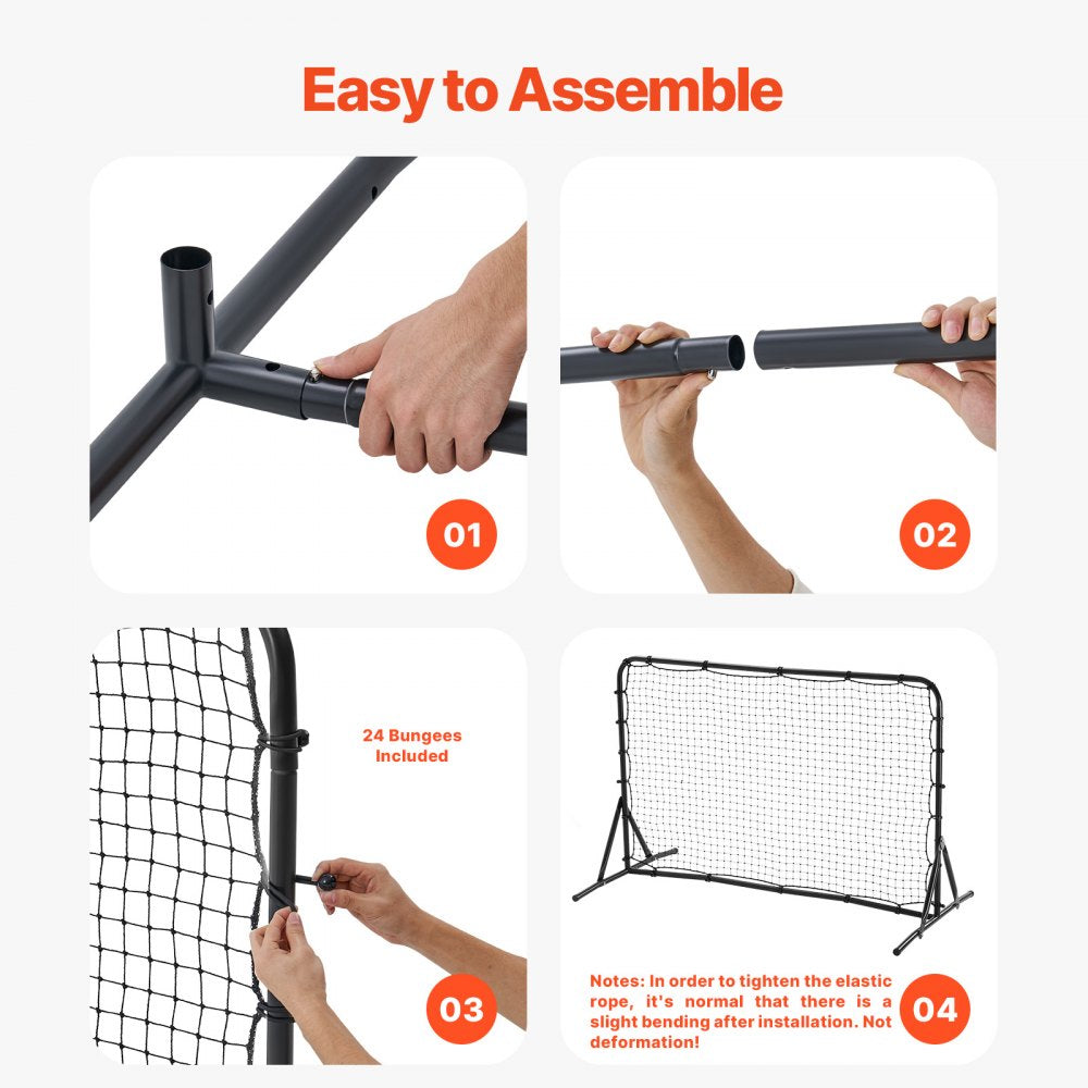ZQHTW6x4 - Portable Double-Sided Soccer Rebounder Net for Training Sessions