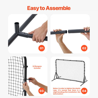 ZQHTW6x4 - Portable Double-Sided Soccer Rebounder Net for Training Sessions