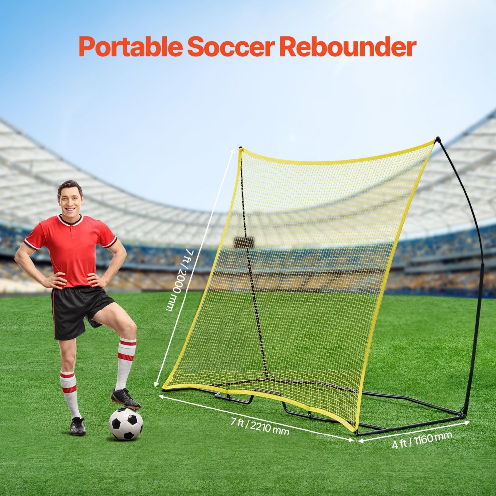 ZQHTW7x7 - Durable Soccer Rebounder Net for Practice & Training Sessions