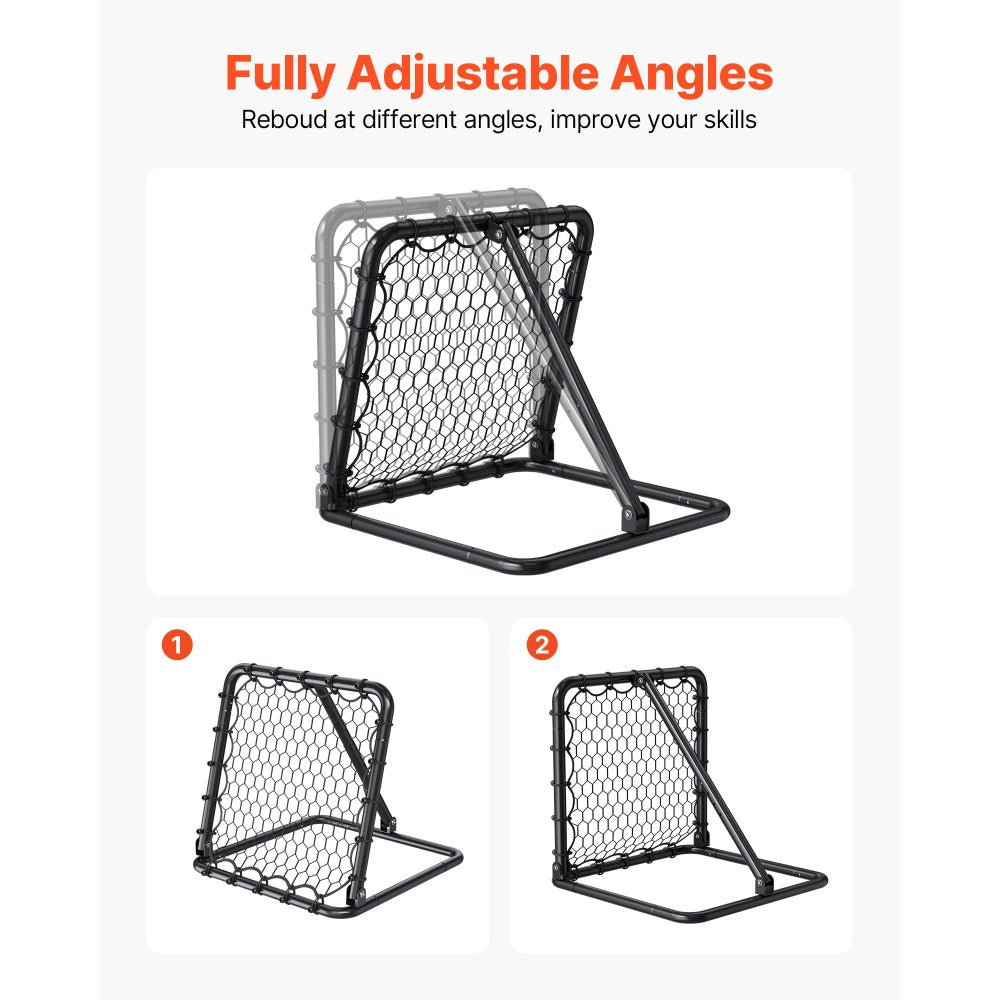 ZQHTW84 - Adjustable Soccer Rebounder with Iron Frame and Foldable Design