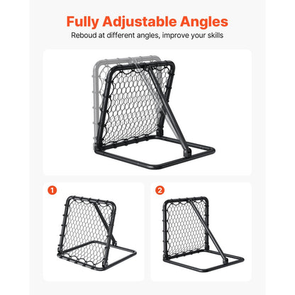 ZQHTW84 - Adjustable Soccer Rebounder with Iron Frame and Foldable Design