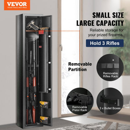 010370998781 - Durable 3-Gun Safe with Digital Lock and Quick Access Features