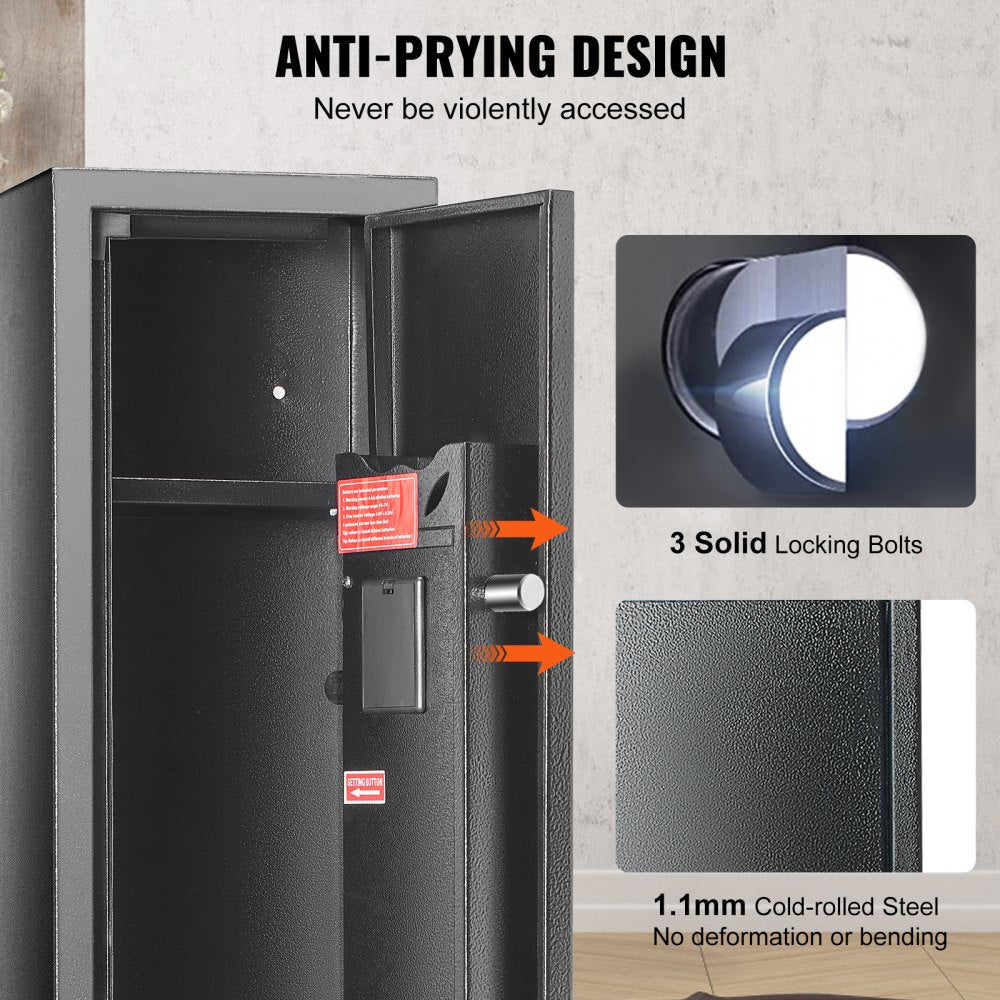 010370998781 - Durable 3-Gun Safe with Digital Lock and Quick Access Features