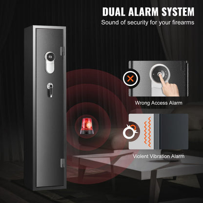 010197958943 - VEVOR 5-Gun Safe with Fingerprint Lock & LED Light, Quick Access