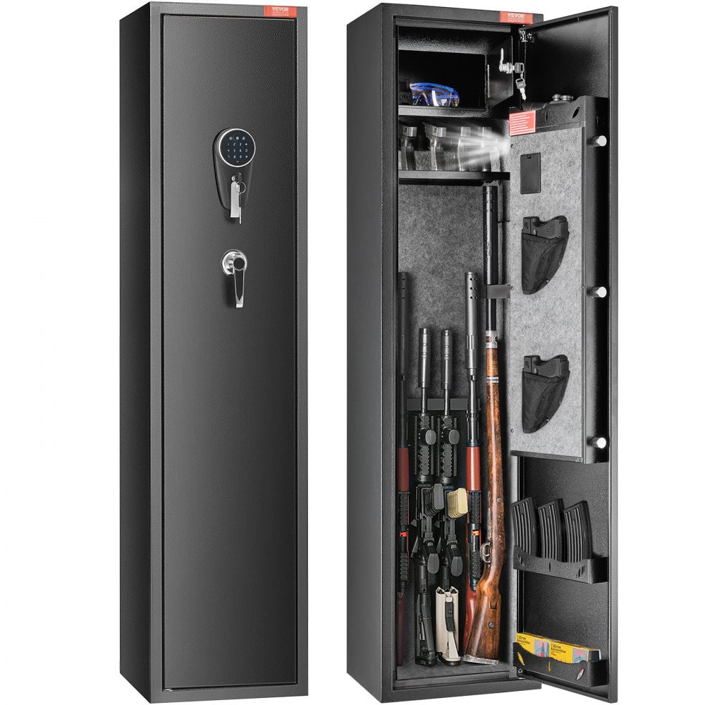 010488006795 - 5-Rifle Steel Gun Safe with Touchscreen Lock & LED Light