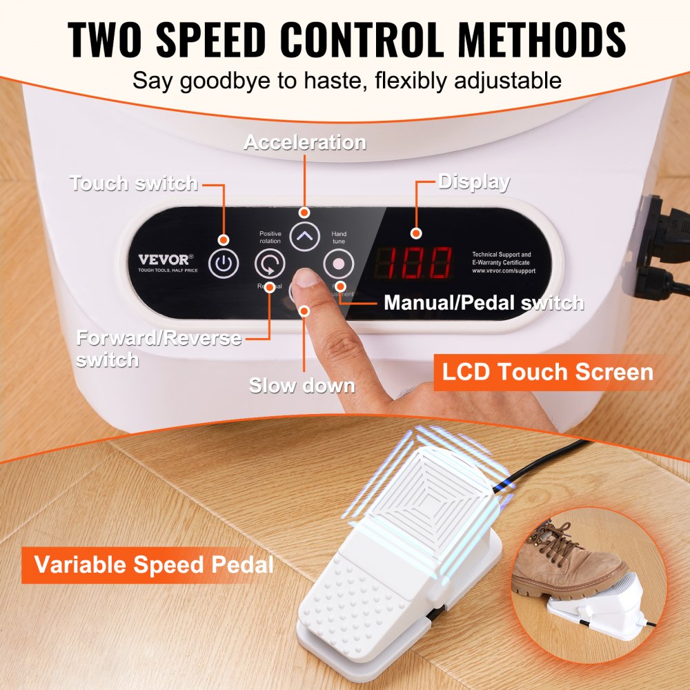 YT-01 - VEVOR 10" Pottery Wheel with 350W Motor & 17-Piece Tool Set