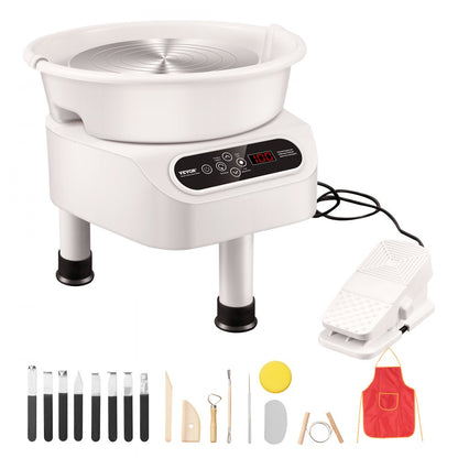 YT-10 - VEVOR 11" Pottery Wheel with Foot Pedal & Touchscreen Control