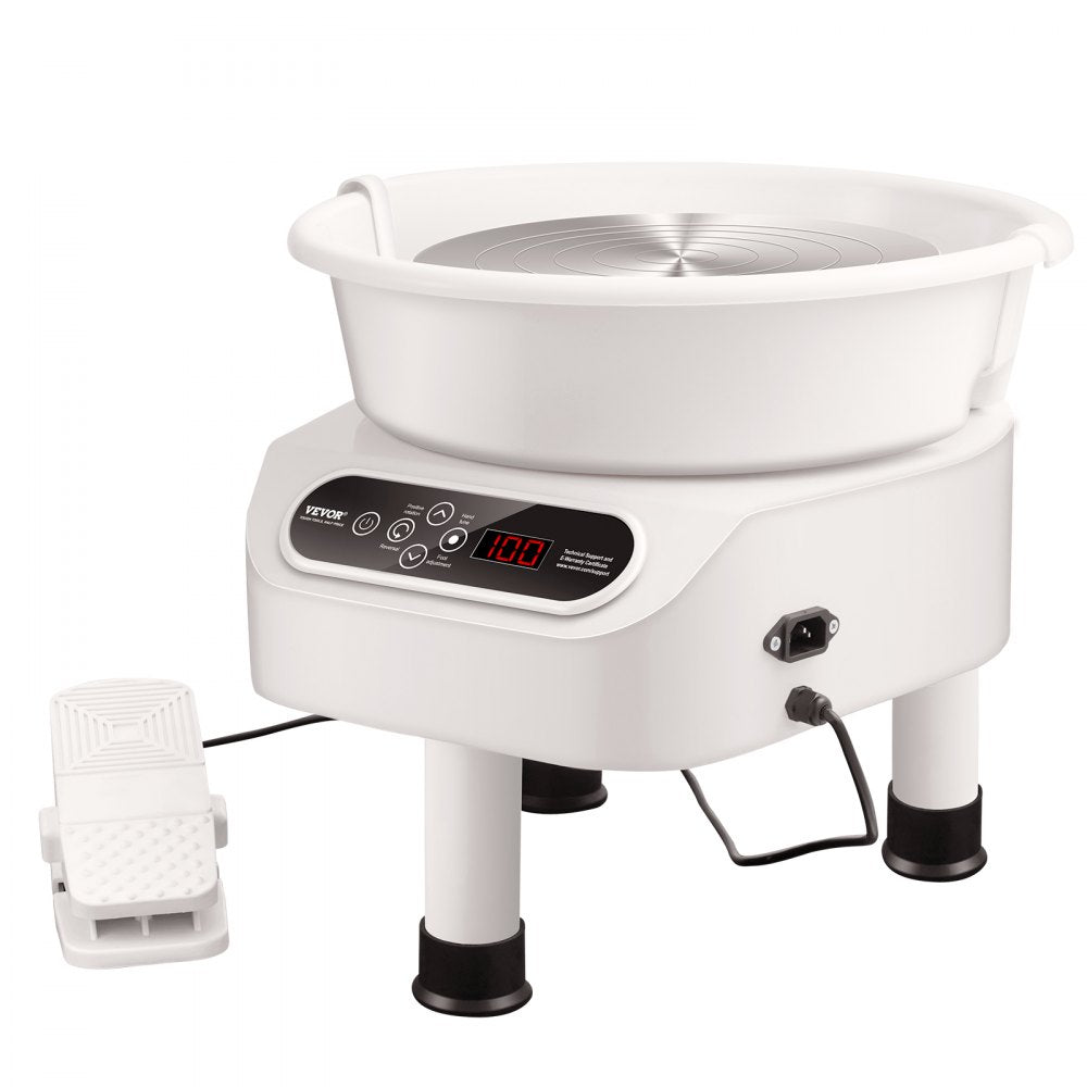 YT-10 - VEVOR 11" Pottery Wheel with Foot Pedal & Touchscreen Control