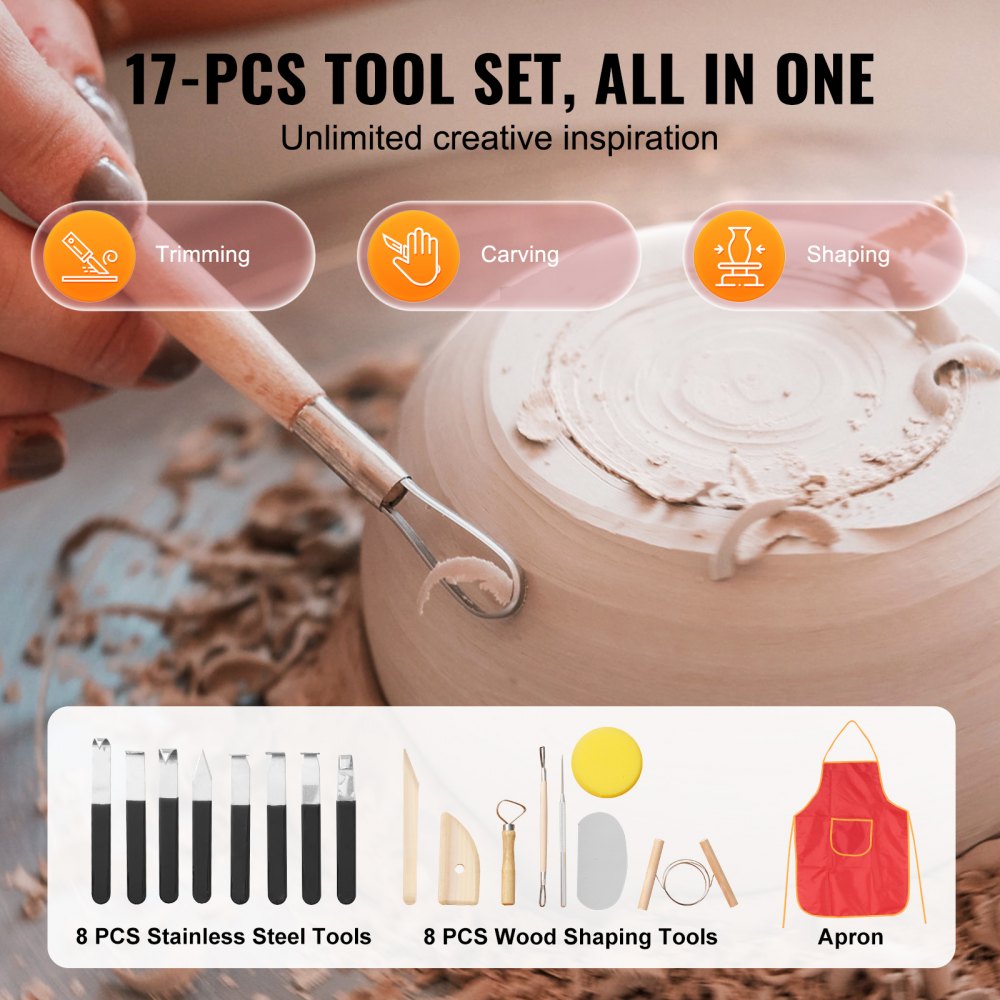 YT-28 - 11" Electric Pottery Wheel with LCD Screen and Foot Pedal