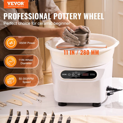 YT-37 - 11-Inch VEVOR Pottery Wheel with LCD Control & Foot Pedal