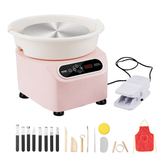 YT-37 - 450W Pottery Wheel, 11 lbs Capacity, Dual-Speed & LCD Display
