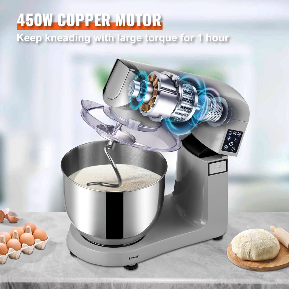 SM-1571NL - 450W VEVOR 6-in-1 Stand Mixer for Versatile Kitchen Tasks