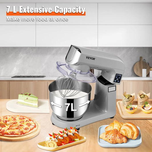 SM-1571NL - 450W VEVOR 6-in-1 Stand Mixer for Versatile Kitchen Tasks