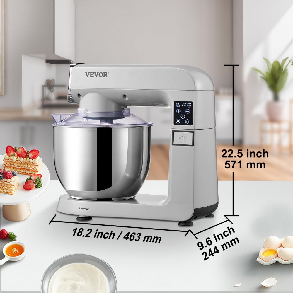 SM-1571NL - 450W VEVOR 6-in-1 Stand Mixer for Versatile Kitchen Tasks