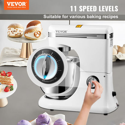 SM-1507L - 600W 7.4Qt Tilt-Head Stand Mixer with 3 Attachments