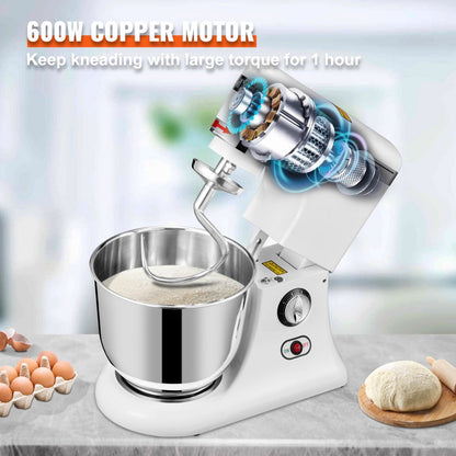 SM-1507L - 600W 7.4Qt Tilt-Head Stand Mixer with 3 Attachments