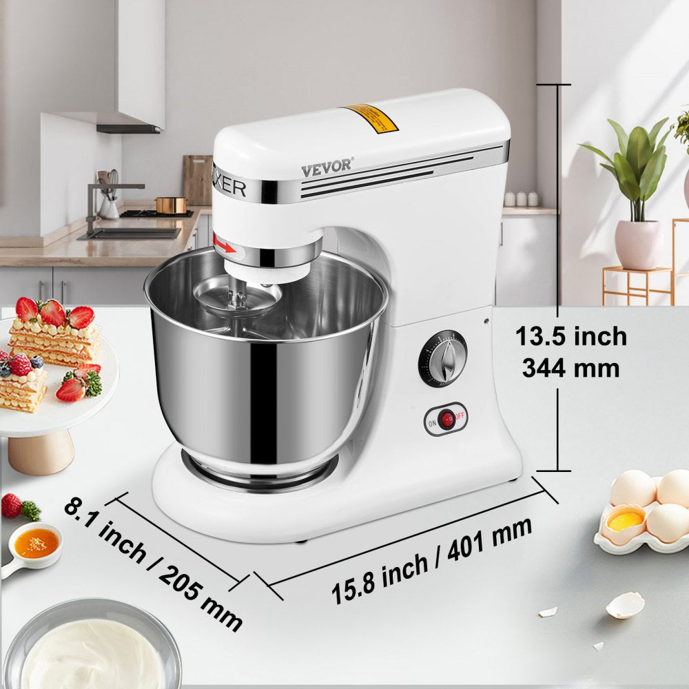 SM-1507L - 600W 7.4Qt Tilt-Head Stand Mixer with 3 Attachments