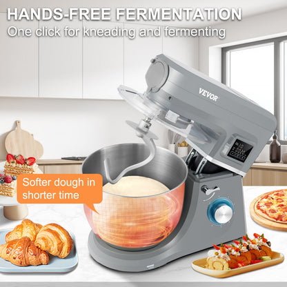 SM-1507L - 660W VEVOR 5-in-1 Stand Mixer with Auto-Stop & LCD Panel